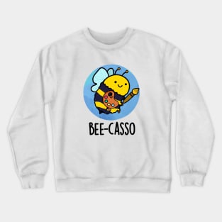 Bee-casso Cute Artist Bee Pun Crewneck Sweatshirt